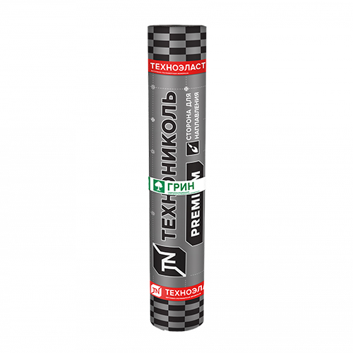 Техноэласт Грин ЭКП 10x1 м, сланец серый, кровля рулонная Технониколь, верхний слой